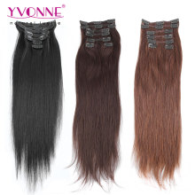 Natural Straight Clip in Hair Extensions Human Hair